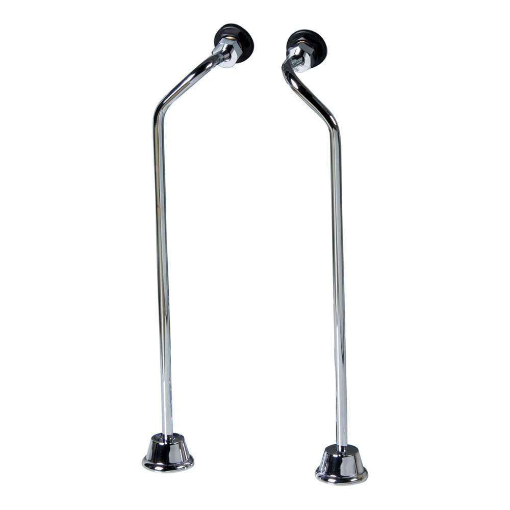 Barclay - Offset Bath Supplies, 1/2''OD,  Polished Chrome - Polished Chrome