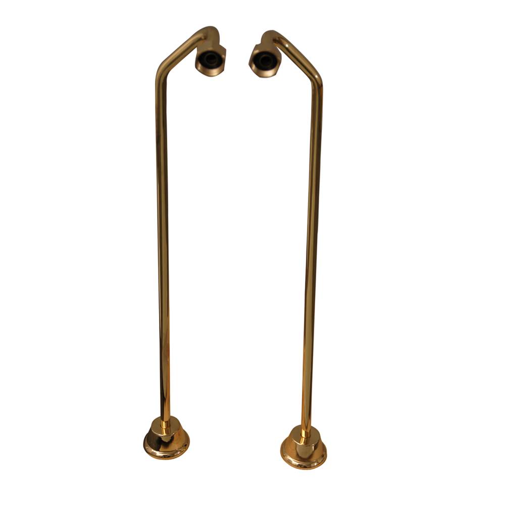 Barclay - Offset Bath Supplies, 1/2''OD,  Polished Brass - Polished Brass