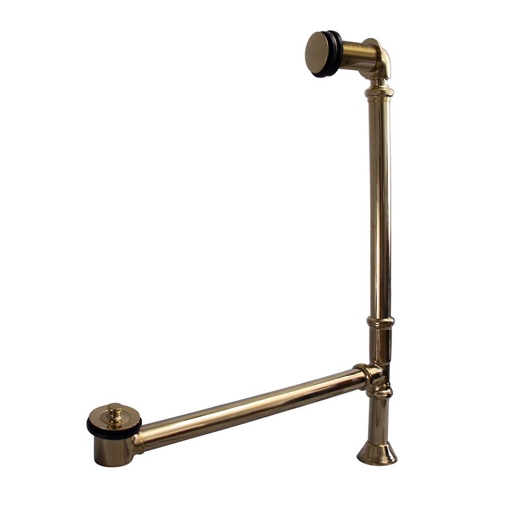 Barclay - Pivoting Let Tub Drain, Polished Brass - Polished Brass