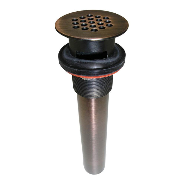 Barclay - Grid Drain w/Overflow,  Antique Copper - Antique Copper