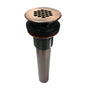 Barclay - Grid Drain, No Overflow,  Antique Copper - Antique Copper