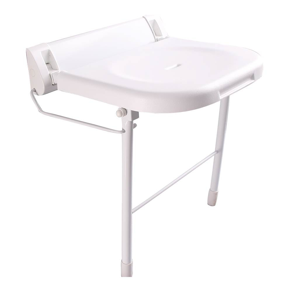 Barclay - 18'' Wall Mount Folding Shower, White - White