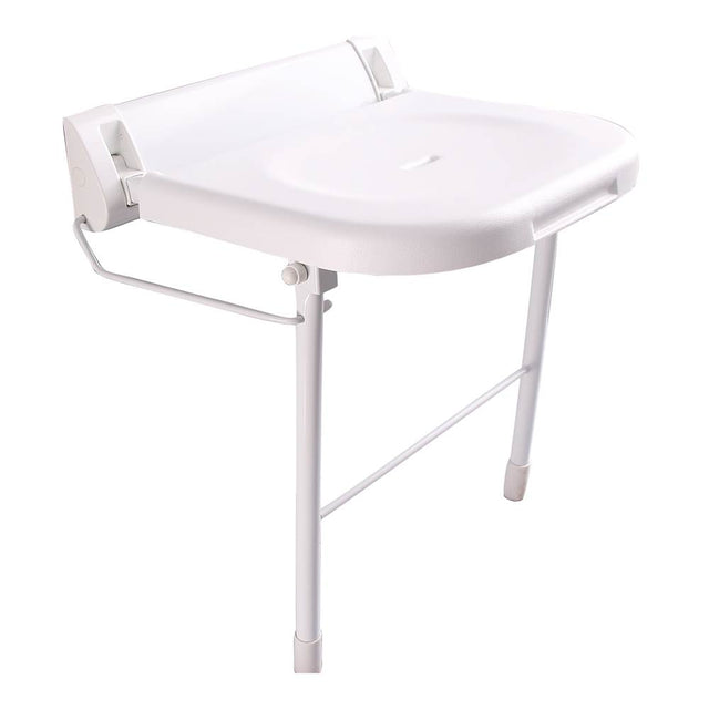 Barclay - 18'' Wall Mount Folding Shower, White - White