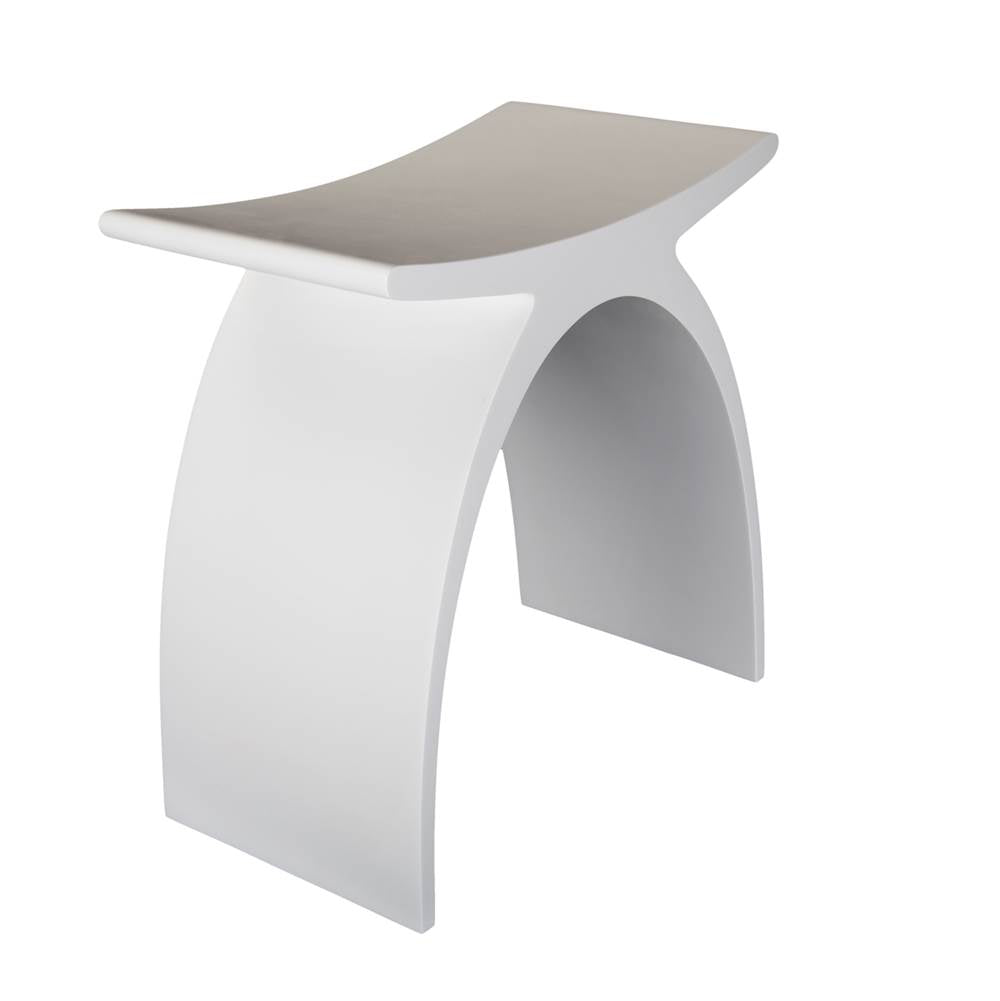Barclay - BARstone Shower Stool, Matte white - White Matte