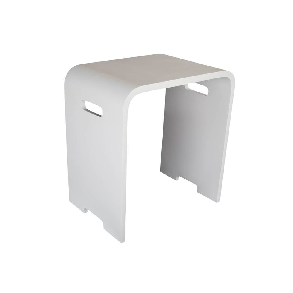 Barclay - BARstone Shower Stool, White Matte - White Matte
