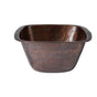 Barclay - Tamsin 15'' Square Bar/Prep Sink-Hammered Antique Copper - Antique Copper
