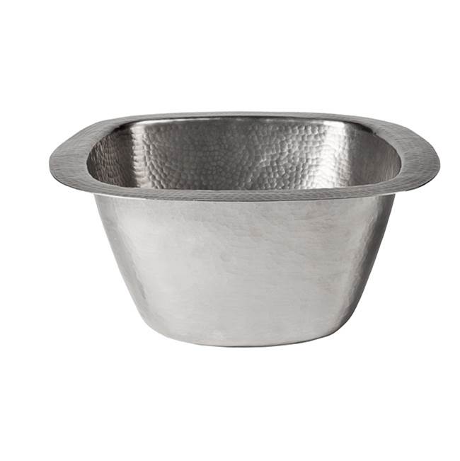 Barclay - Tamsin 15'' Square Bar/Prep Sink-Hammered Pewter - Pewter