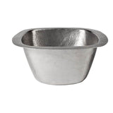 Barclay - Tamsin 15'' Square Bar/Prep Sink-Hammered Pewter - Pewter