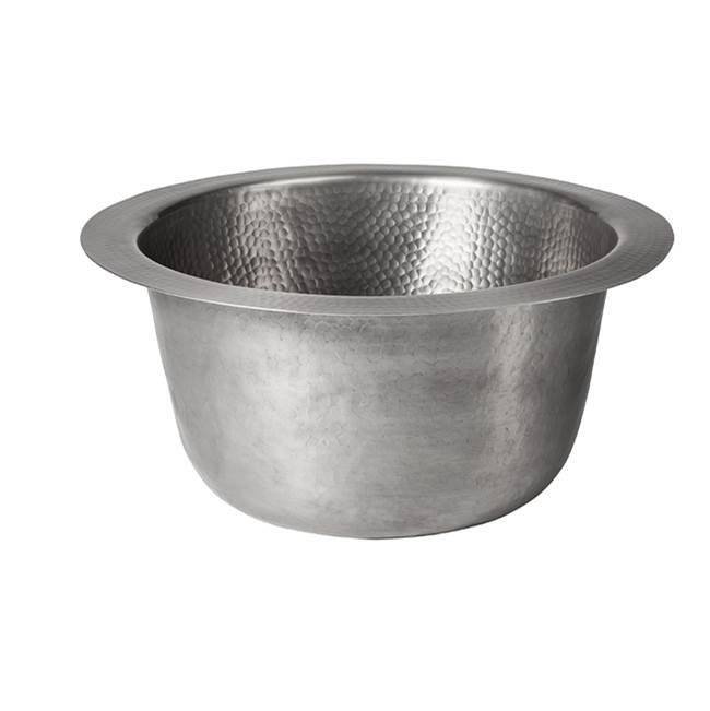 Barclay - Turner 16'' Round Bar/Prep Sink-Hammered Pewter - Pewter