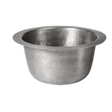 Barclay - Turner 16'' Round Bar/Prep Sink-Hammered Pewter - Pewter
