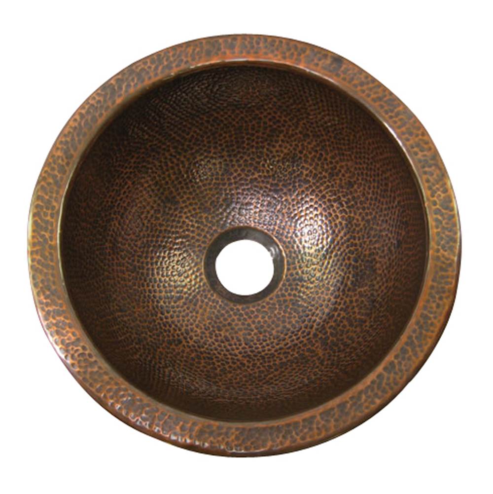 Barclay - Addie Round Undermount Basin,  Hammered Antique Copper - Antique Copper