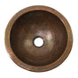 Barclay - Addie Round Undermount Basin,  Hammered Antique Copper - Antique Copper