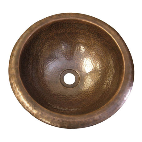 Barclay - Abita Round Self Rimming Basin , Hammered Antique Copper - Antique Copper