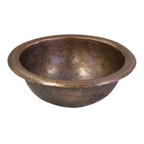 Barclay - Abner Round Self Rimming, Basin, Hammered Antique Copper - Antique Copper