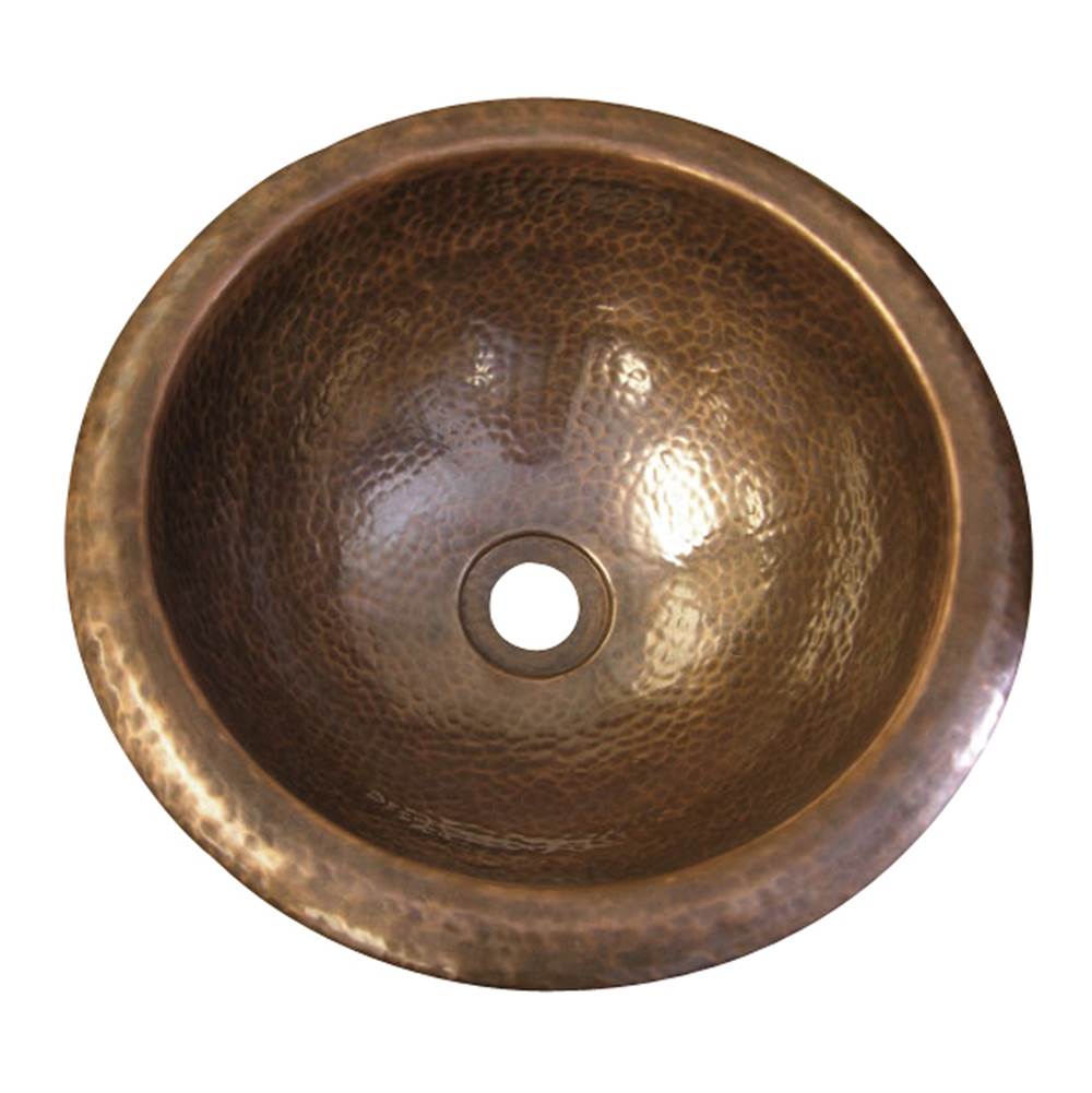 Barclay - Aldo Round Self Rimming Basin , Hammered Antique Copper - Antique Copper
