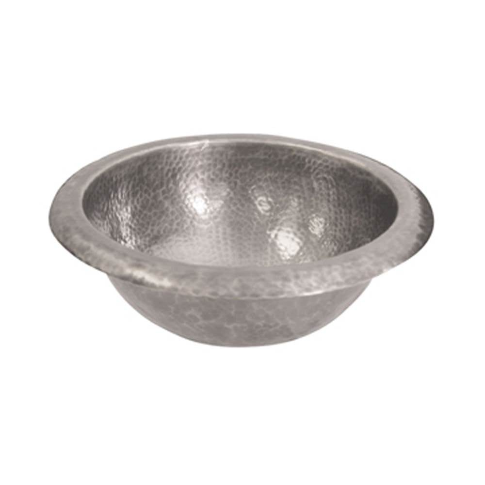 Barclay - Aldo Round Self Rimming Basin , Hammered Pewter - Pewter