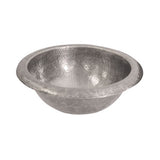 Barclay - Aldo Round Self Rimming Basin , Hammered Pewter - Pewter