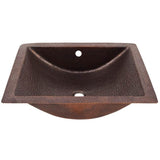 Barclay - Fuller 20'' Concave UM Lav Sink Hammered Antique Copper - Antique Copper