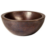 Barclay - Boone 16'' Round Vessel Hammered Antique Copper - Antique Copper