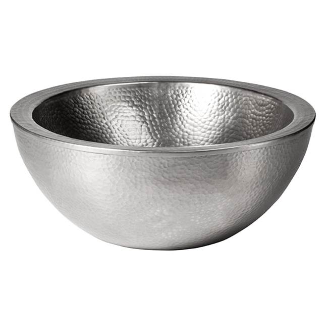 Barclay - Boone 16'' Round Vessel Brushed Nickel - Polished Nickel