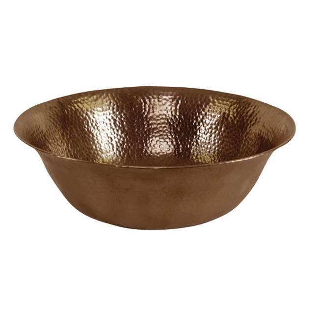Barclay - Goshen Above Counter Basin,  Hammered Antique Copper - Antique Copper