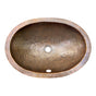 Barclay - Forster Oval Undermount Basin,  Hammered Antique Copper - Antique Copper
