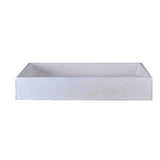 Barclay - Leopold Rect. BARstone Vessel White Matte - White