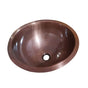 Barclay - Drios 18'' Deep Round Sink Smooth Antique Copper - Smooth Antique Copper
