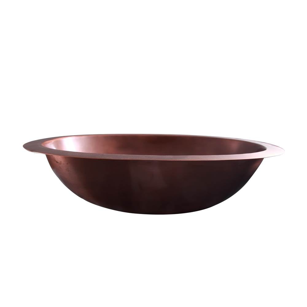 Barclay - Finn 19'' Oval Copper Sink Smooth Antique Copper - Smooth Antique Copper
