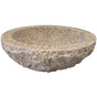 Barclay - Crestone Round Granite Vessel Polished Beige Granite - Polished Brass