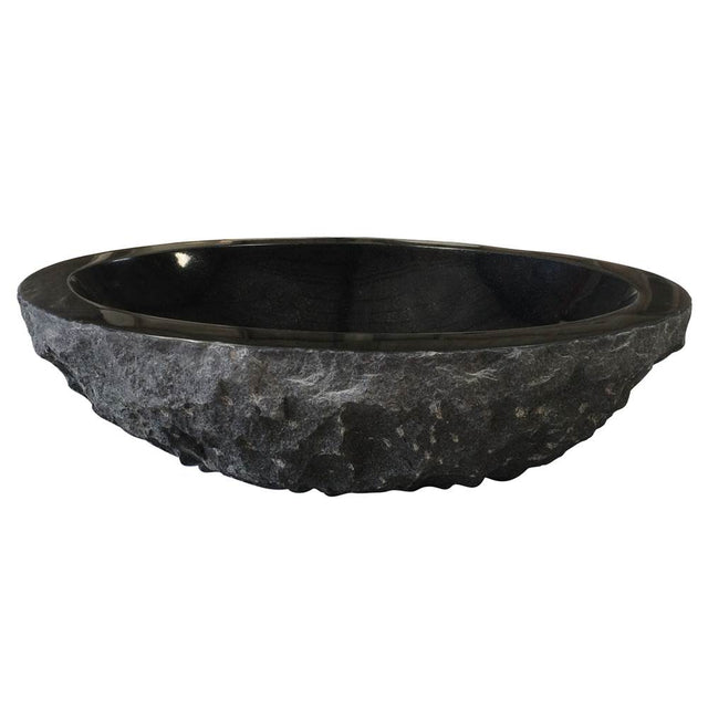 Barclay - Hubbard Oval Granite Vessel Black Granite - Polished Black