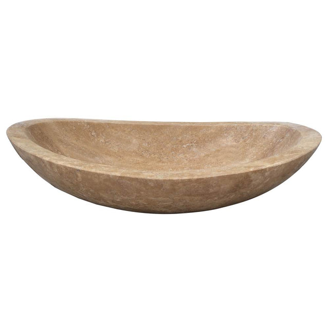 Barclay - Maricopa Travertine Vessel Polished Beige Travertine