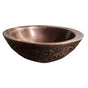 Barclay - Akola 16'' Round Embossed Copper Vessel - Antique Copper