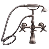 Barclay - Contemporary Wall Mount Tub Faucet w/ Hand Shower-BN - Brushed Nickel