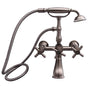 Barclay - Contemporary Wall Mount Tub Faucet w/ Hand Shower-BN - Brushed Nickel