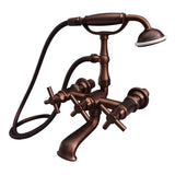 Barclay - Contemporary Wall Mount Tub Faucet w/ Hand Shower-ORB - Oil Rubbed Bronze