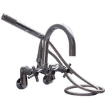 Barclay - WM Gooseneck Tub Fct w/HS Cross Hdls, Polished Chrome - Polished Chrome