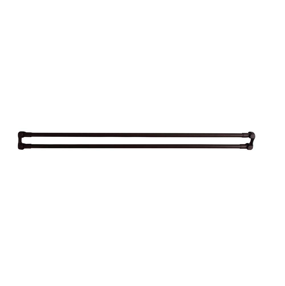 Barclay - 66'' Straight Double Shower Curtain Rod w/ Flanges-ORB - Oil Rubbed Bronze