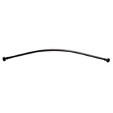 Barclay - Curved 60'' Shower Rod w/Flange Black - Black