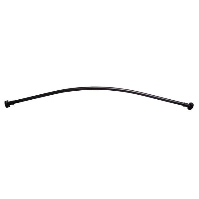 Barclay - Curved 60'' Shower Rod w/Flange Black - Black