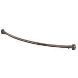 Barclay - Curved 60'' Shower Rod w/Flange Polished Chrome - Polished Chrome
