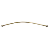 Barclay - Curved 60'' Shower Rod w/Flange Polished Brass - Polished Brass