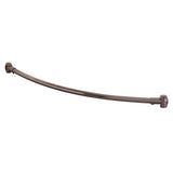 Barclay - Curved 48'' Shower Rod w/Flange Brushed Nickel - Brushed Nickel