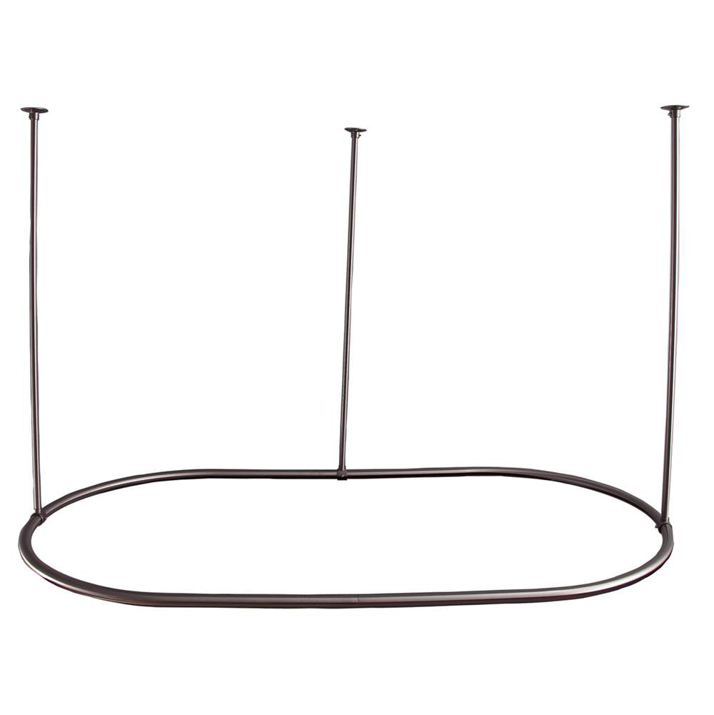 Barclay - 60'' Oval Shower Curtain Ring-Brushed Nickel - Polished Nickel