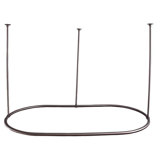Barclay - 60'' Oval Shower Curtain Ring-Brushed Nickel - Polished Nickel