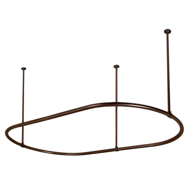 Barclay - 48'' Oval Shower Curtain Ring-Polished Brass - Polished Brass