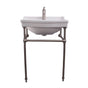 Barclay - Cali 24''Console w/stand,Whit 1 Faucet Hole, BN Stand - Brushed Nickel