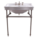 Barclay - Cali 24''Console w/stand,Whit 8'' Widespread, BN Stand - Brushed Nickel