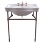 Barclay - Cali 24''Console w/stand,Whit 8'' Widespread, BN Stand - Brushed Nickel