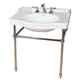 Barclay - Ensal 30''Console w/Stand,Whi 1 Faucet Hole, PN Stand - Polished Nickel